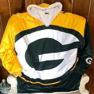 NFL Green Bay Packers Reversible Sherpa Lined Hoodeez Oversized